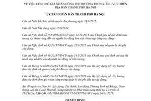 Quyết định 869/QĐ-UBND 2018 công bố giá nhân công thị trường lĩnh vực xây dựng Hà Nội
