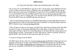 Thông báo 268/TB-BHXH 2018 đổi thẻ bảo hiểm y tế theo mã số bảo hiểm xã hội Hồ Chí Minh