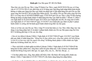 Công văn 344/TY-TTr,PC 2018 xử phạt hành chính về nhãn mác sản phẩm động vật nhập khẩu