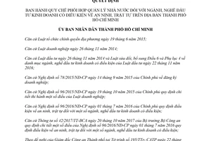 Quyết định 592/QĐ-UBND 2018 phối hợp quản lý ngành nghề đầu tư kinh doanh Hồ Chí Minh