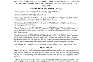 Quyết định 20/2018/QĐ-UBND bãi bỏ Quyết định mức thu chế độ thu phí đấu giá tài sản Lạng Sơn