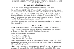Quyết định 24/2018/QĐ-UBND sửa đổi 18/2016/QĐ-UBND nhiệm vụ cơ cấu tổ chức Lạng Sơn