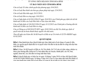 Quyết định 13/2018/QĐ-UBND quản lý đấu thầu quyết toán vốn đầu tư dự án đầu tư công Hòa Bình