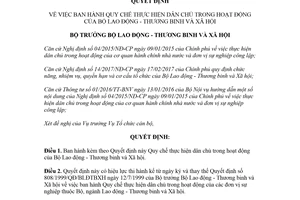 Quyết định 161/QĐ-LĐTBXH 2018 Quy chế thực hiện dân chủ trong hoạt động của Bộ Lao động