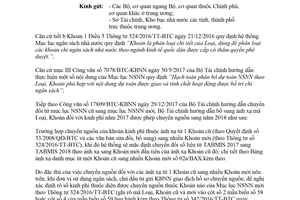 Công văn 2170/BTC-KBNN 2018 hướng dẫn chuyển đổi Mục lục ngân sách cũ sang Mục lục mới