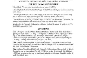 Quyết định 355/QĐ-UBND 2018 công bố thủ tục hành chính thẩm quyền Sở Lao động Bình Định