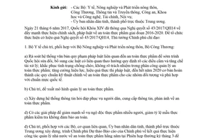 Công văn 278/TTg-KGVX 2018 thực hiện Nghị quyết 43/2017/QH14 về an toàn thực phẩm