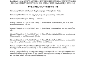 Quyết định 09/2018/QĐ-UBND phối hợp bồi thường hỗ trợ khi nhà nước thu hồi đất Đồng Nai