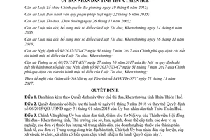 Quyết định 14/2018/QĐ-UBND Quy chế thi đua khen thưởng Huế