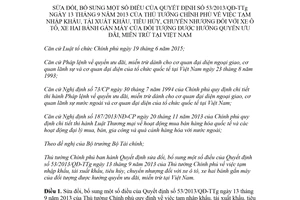 Quyết định 10/2018/QĐ-TTg sửa đổi 53/2013/QĐ-TTg tạm nhập ô tô của người được hưởng miễn trừ