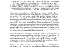 Chỉ thị 07/CT-TTg 2018 thực hiện Nghị quyết 35/NQ-CP hỗ trợ và phát triển doanh nghiệp 2020