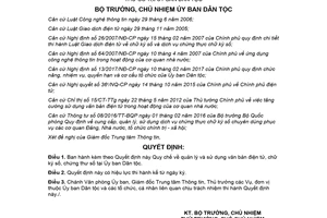 Quyết định 67/QĐ-UBDT 2018 quy chế về quản lý và sử dụng văn bản điện tử tại Ủy ban Dân tộc
