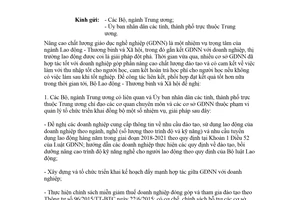 Công văn 786/LĐTBXH-TCGDNN 2018 gắn kết giáo dục nghề nghiệp với doanh nghiệp