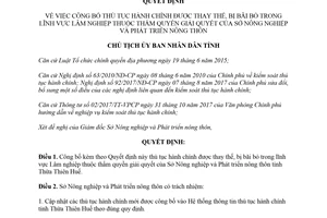 Quyết định 493/QĐ-UBND 2018 công bố thủ tục hành chính Lâm nghiệp Sở Nông nghiệp Huế