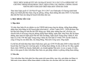 Kế hoạch 268/KH-UBND 2018 thực hiện Nghị quyết 126/NQ-CP phòng chống tham nhũng Hà Nam