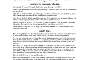 Quyết định 512/QĐ-UBND 2018 công bố thủ tục hành chính thuộc quản lý của Sở Lao động Huế