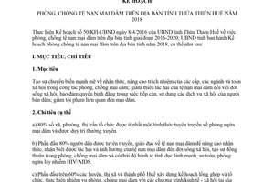 Kế hoạch 47/KH-UBND 2018 phòng chống tệ nạn mại dâm Huế