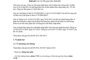 Công văn 1140/TCHQ-TXNK 2018 phân loại và xử lý thuế mặt hàng Thực phẩm chức năng dạng lỏng