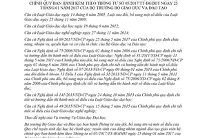 Thông tư 07/2018/TT-BGDĐT sửa đổi Thông tư 05/2017/TT-BGDĐT tuyển sinh đại học hệ chính quy