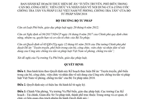 Quyết định 404/QĐ-BTP 2018 Tuyên truyền nội dung của Công ước chống tra tấn