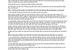 Thông tư 12/2018/TT-BYT tiêu chuẩn sức khỏe của nhân viên đường sắt trực tiếp phục vụ chạy tàu