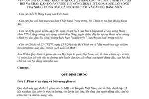 Quyết định 124-QĐ/TW 2018 gi&#225;m s&#225;t việc tu dưỡng r&#232;n luyện đạo đức lối sống của người đứng đầu