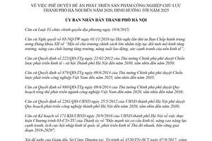 Quyết định 496/QĐ-UBND 2018 phê duyệt Đề án Phát triển sản phẩm công nghiệp chủ lực Hà Nội