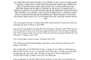 Thông tư 24/2018/TT-BQP sửa đổi Thông tư 17/2016/TT-BQP và Thông tư 42/2017/TT-BQP