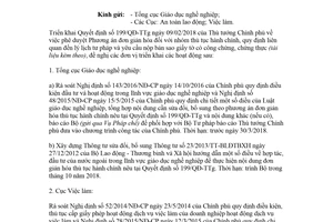 Công văn 1004/LĐTBXH-PC 2018 triển khai Quyết định 199/QĐ-TTg