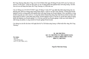 Công văn 1868/BCT-TKLN 2018 sử dụng phiếu thử nghiệm hiệu suất năng lượng