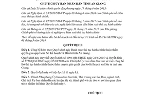 Quyết định 443/QĐ-UBND 2018 danh mục thủ tục hành chính thẩm quyền Sở Kế hoạch An Giang