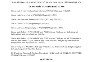 Quyết định 07/2018/QĐ-UBND giá dịch vụ sử dụng đò phà Hà Nội