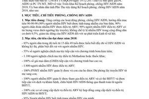 Kế hoạch 722/KH-UBND 2018 phòng chống HIV AIDS Phú Thọ