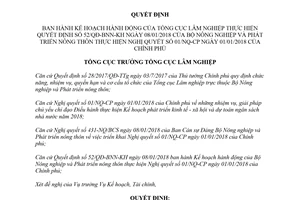 Quyết định 58/QĐ-TCLN-KHTC 2018 thực hiện 52/QĐ-BNN-KH 01/NQ-CP phát triển kinh tế xã hội