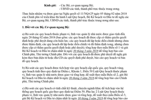 Công văn 1322/BKHĐT-QLQH 2018 thực hiện 11/NQ-CP triển khai thi hành Luật Quy hoạch