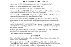 Quyết định 410/QĐ-UBND 2018 Điều lệ Tổ chức và hoạt động của Quỹ Bảo vệ môi trường An Giang
