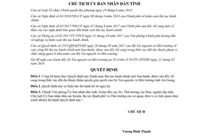 Quyết định 446/QĐ-UBND 2018 danh mục thủ tục hành chính đất đai Sở Tài nguyên An Giang