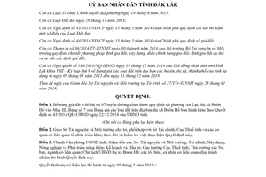 Quyết định 05/2018/QĐ-UBND bổ sung giá đất ở đô thị của một số tuyến đường Buôn Hồ Đắk Lắk