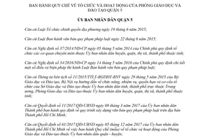 Quyết định 01/2018/QĐ-UBND quy chế tổ chức Phòng Giáo dục và Đào tạo Quận 5 Hồ Chí Minh