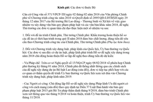 Công văn 1032/LĐTBXH-PC 2018 đôn đốc đề án Chương trình xây dựng luật pháp lệnh