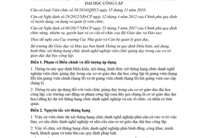 Thông tư 08/2018/TT-BGDĐT hình thức xét thăng hạng viên chức ở cơ sở giáo dục đại học công lập