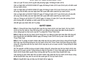 Quyết định 585/QĐ-UBND 2018 thủ tục hành chính đăng ký biện pháp bảo đảm Sở Tư pháp Huế