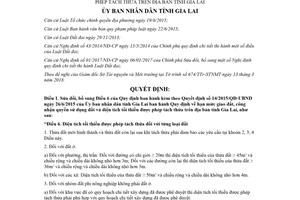 Quyết định 08/2018/QĐ-UBND sửa đổi 14/2015/QĐ-UBND quy định hạn mức giao đất Gia Lai