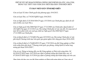 Quyết định 162/QĐ-UBND 2018 Kế hoạch phòng chống dịch bệnh gia súc gia cầm Điện Biên