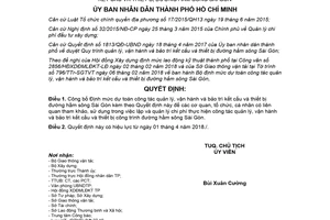 Quyết định 1058/QĐ-UBND 2018 dự toán quản lý thiết bị đường hầm sông Sài Gòn Hồ Chí Minh