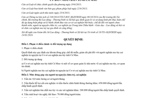 Quyết định 06/2018/QĐ-UBND mức đóng góp chi phí người nghiện ma túy cai nghiện Cà Mau