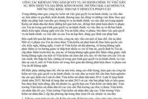 Chỉ thị 04/CT-VKSTC 2018 nâng cao chất lượng hiệu quả công tác kiểm sát giải quyết vụ án
