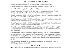 Quyết định 05/2018/QĐ-UBND Quy chế thực hiện dân chủ trong công tác thu hồi đất Bến Tre