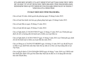 Quyết định 04/2018/QĐ-UBND sửa đổi Quyết định 2344/2016/QĐ-UBND Thanh Hóa