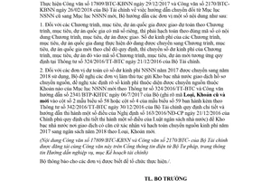 Công văn 807/BTP-KHTC 2018 hướng dẫn chuyển đổi số dư Mục lục ngân sách nhà nước